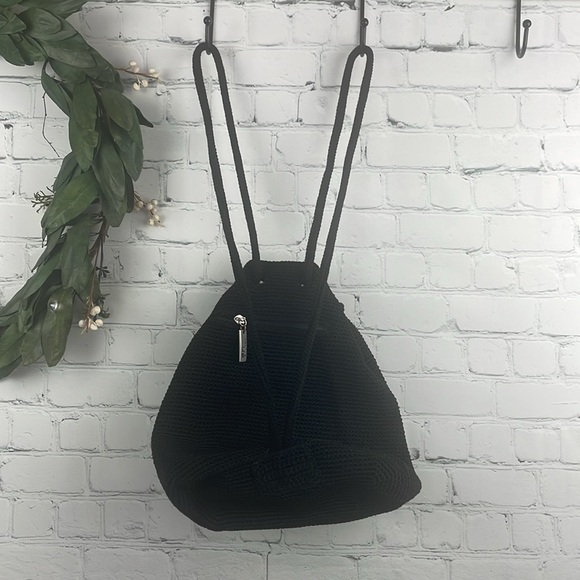 THE SAK Backpack Crochet Black Purse - Picture 2 of 5